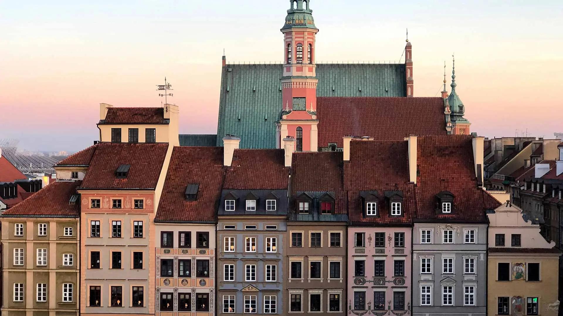 unos edificios de varsovia