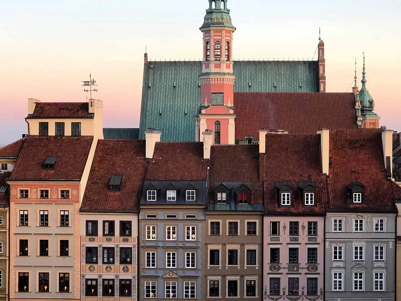unos edificios de varsovia