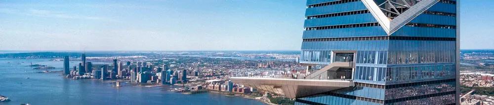 plataforma triangular del rascacielos Edge