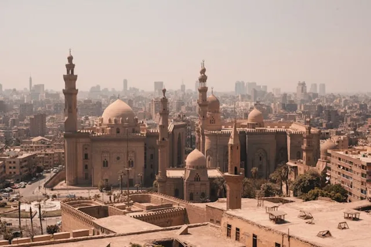 mesquita vista de cima no cairo no egito