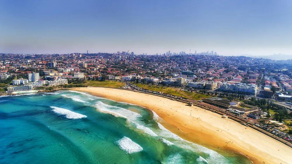 foto aerea da praia de bondi em sidney