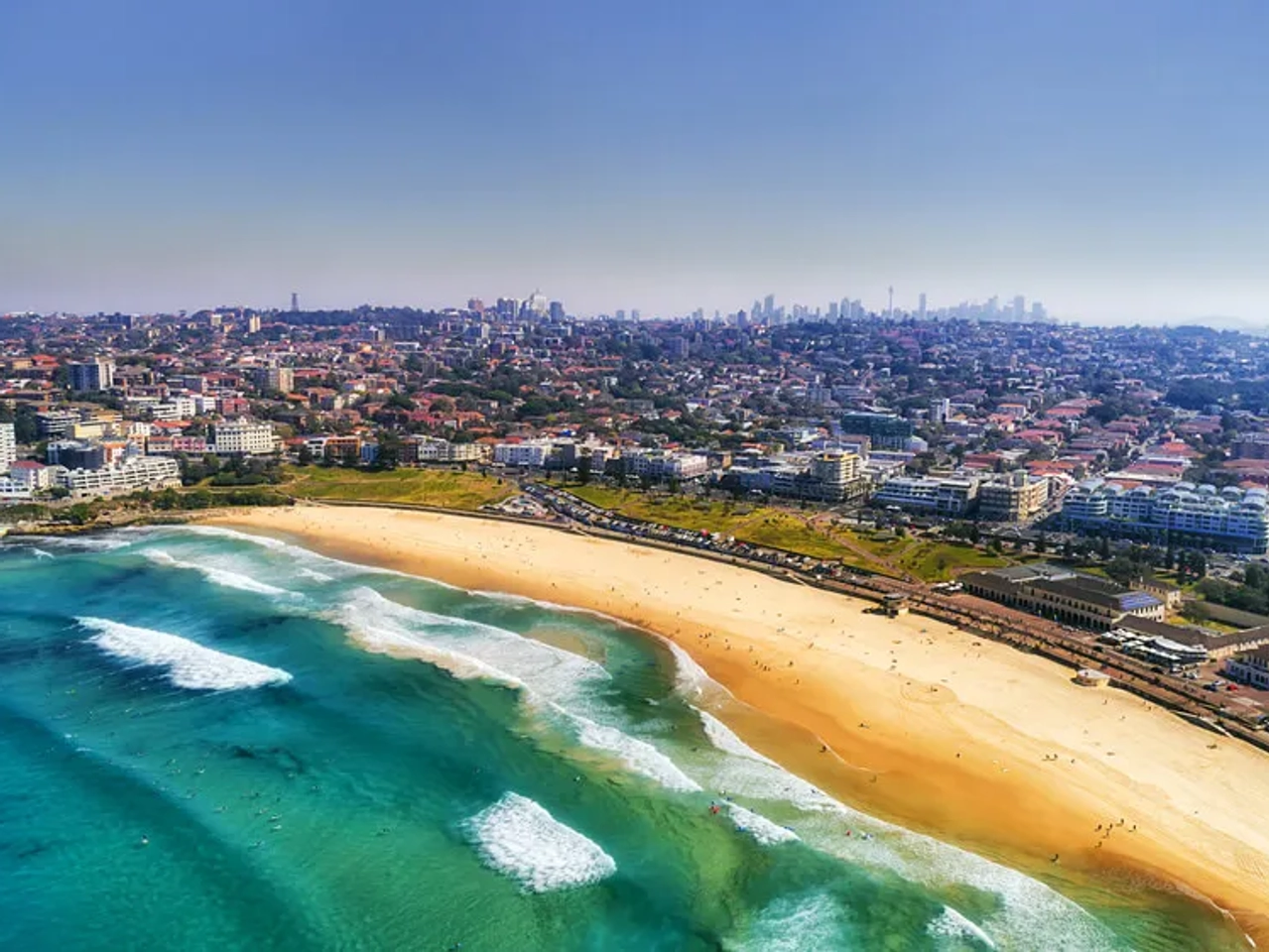 foto aerea da praia de bondi em sidney