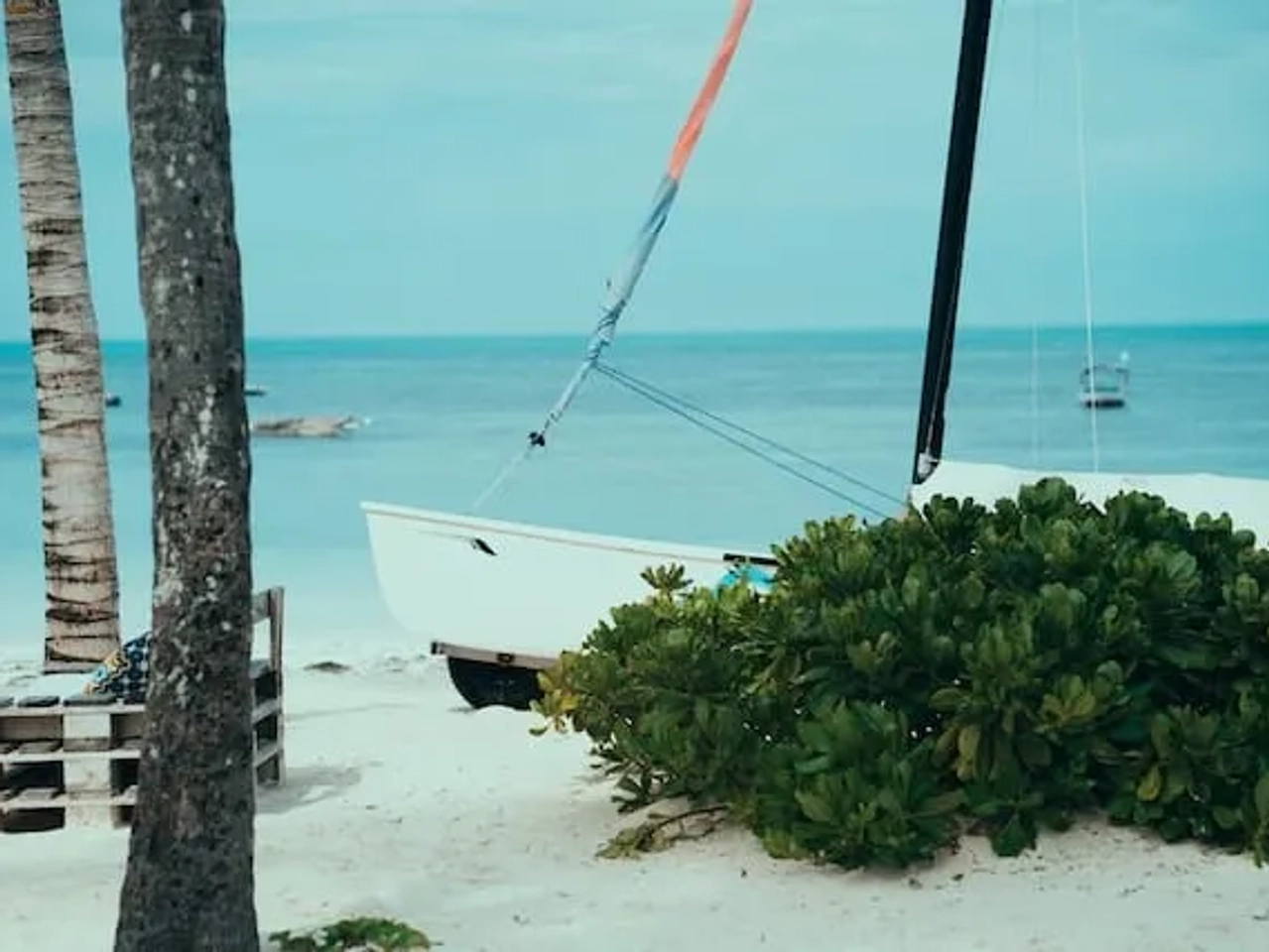 sailing vessel on a beach in zanzibar