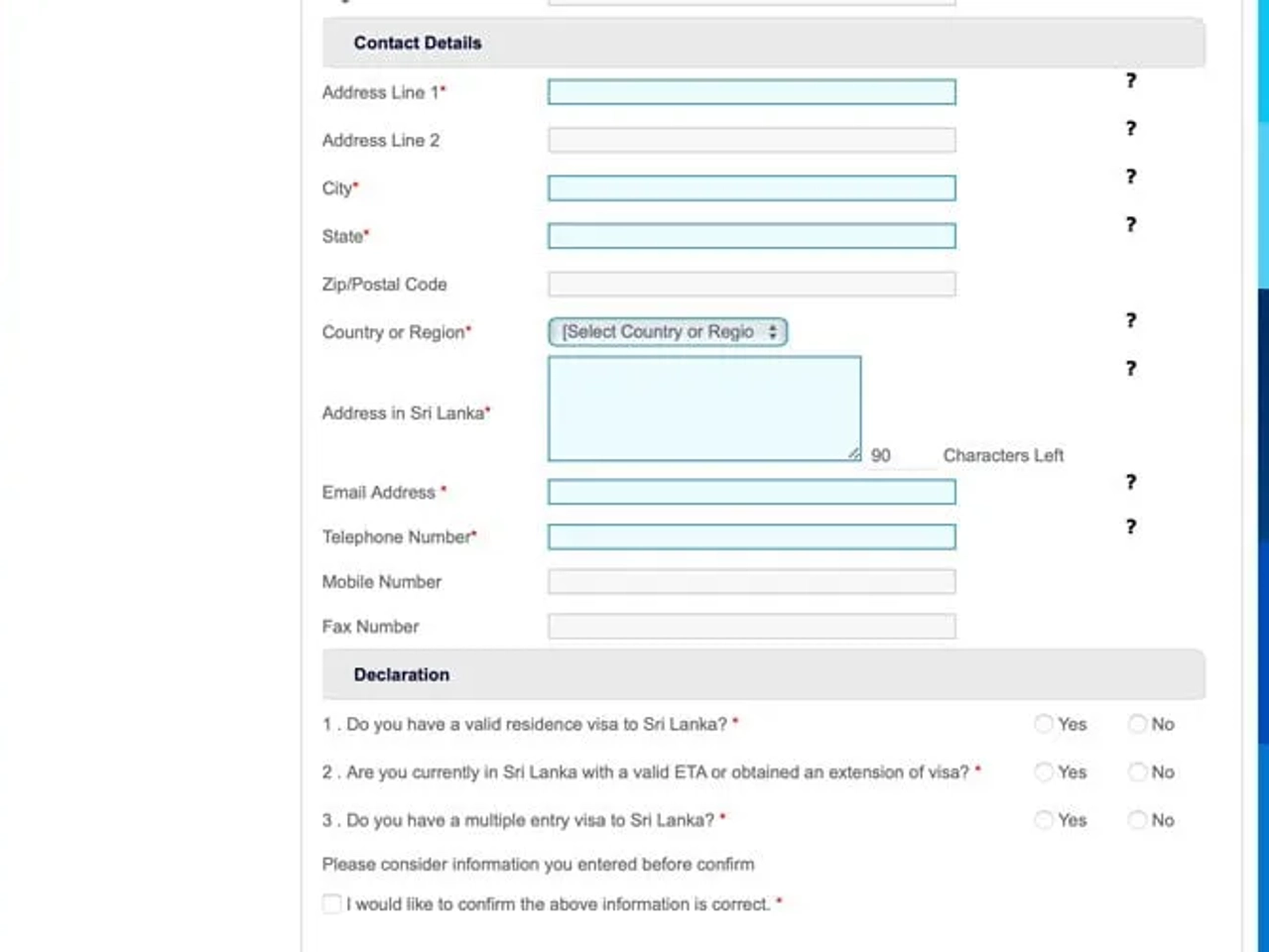 visa on arrival Sri Lanka
