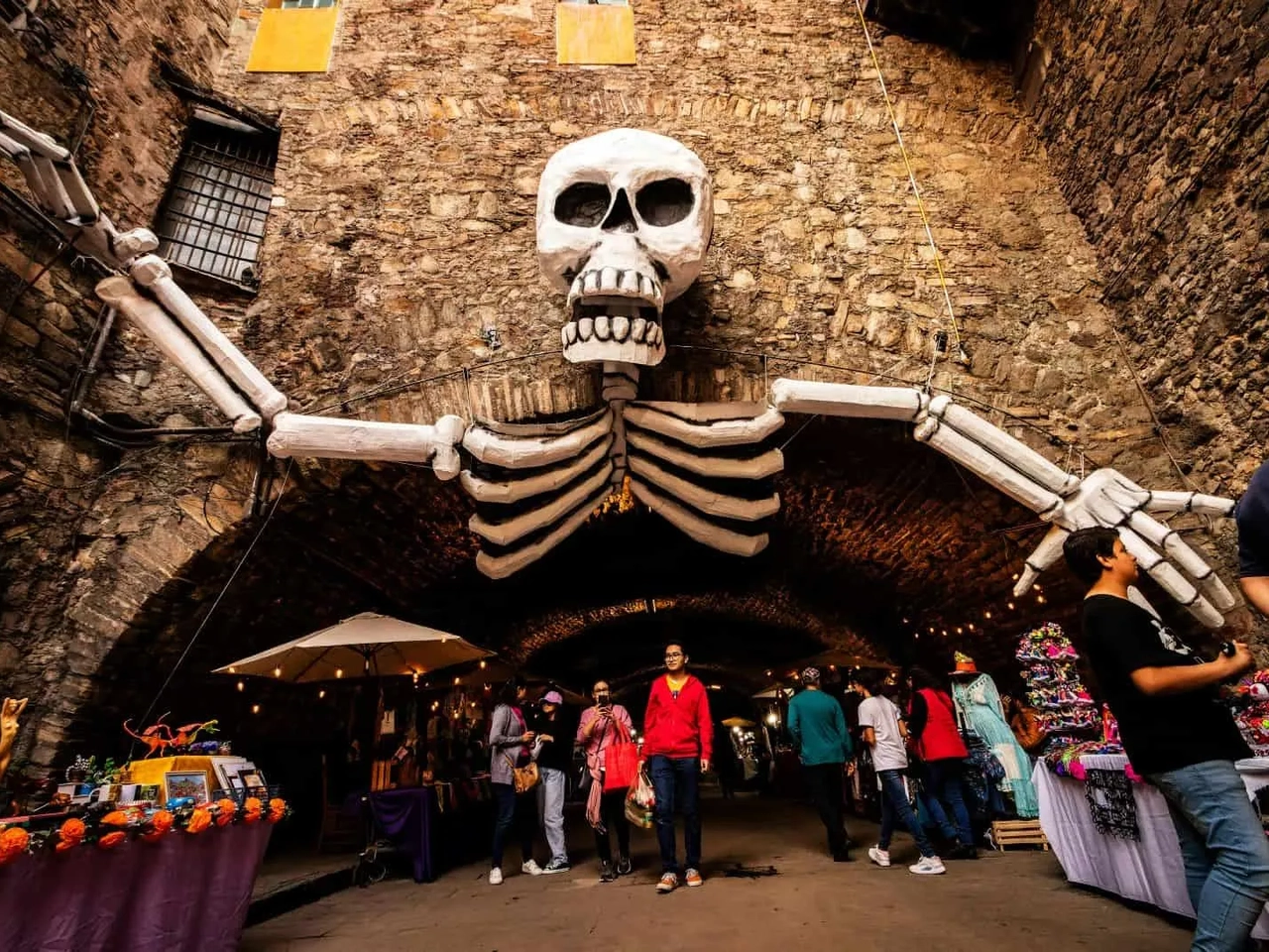 entrada para um mercado do dia dos mortos