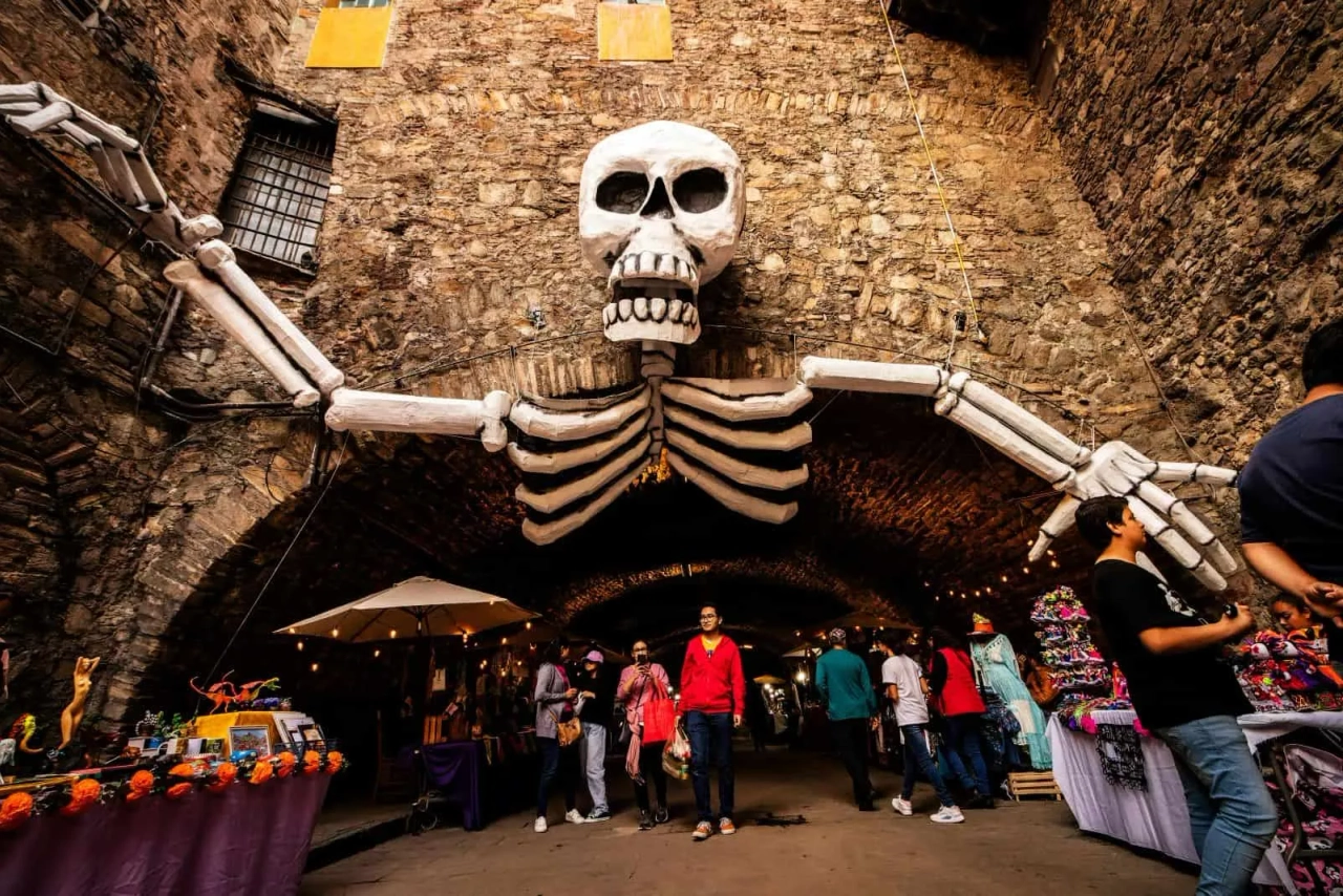 entrada para um mercado do dia dos mortos