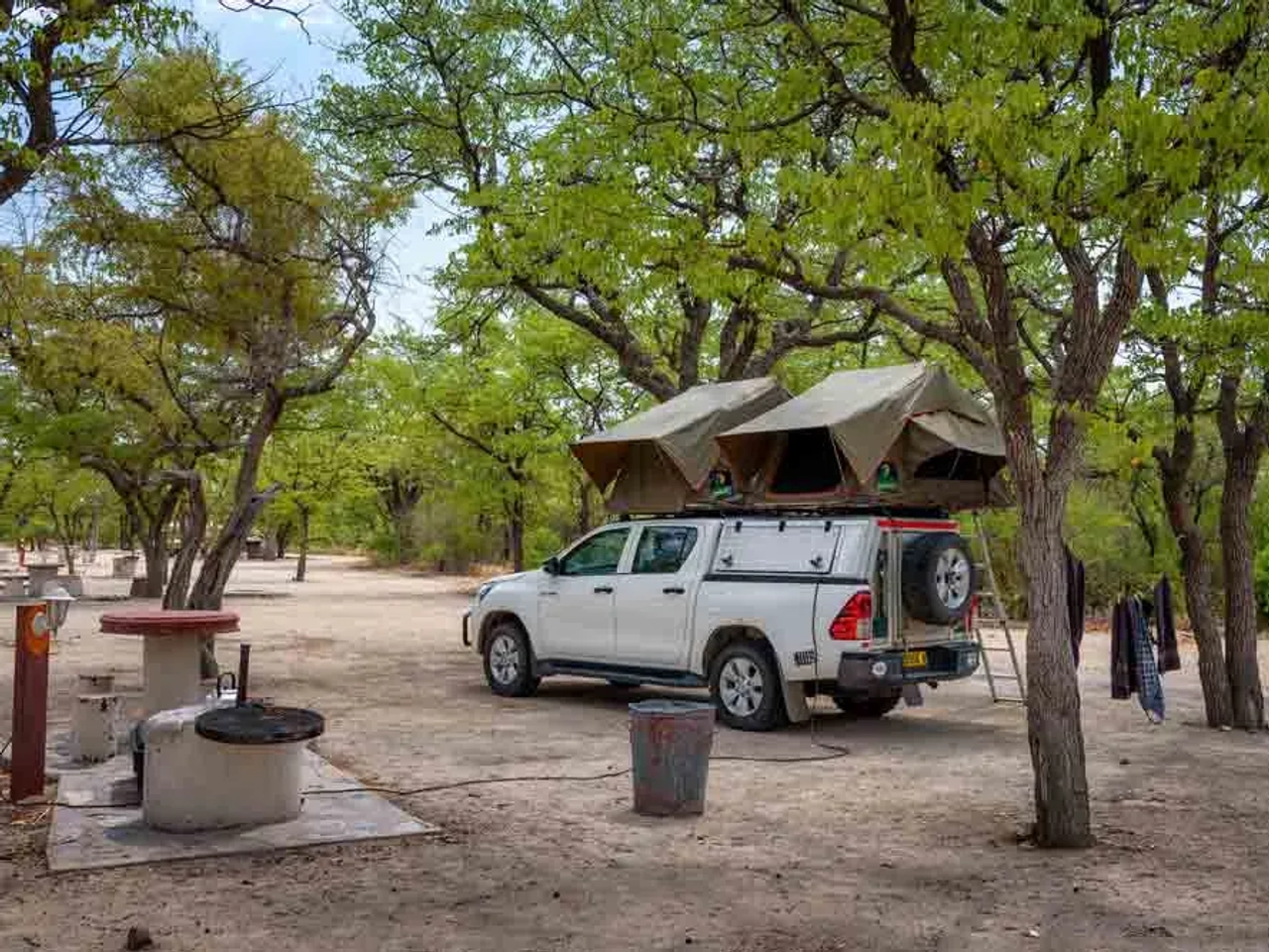 Dormir en el Parque Nacional de Etosha, Namibia