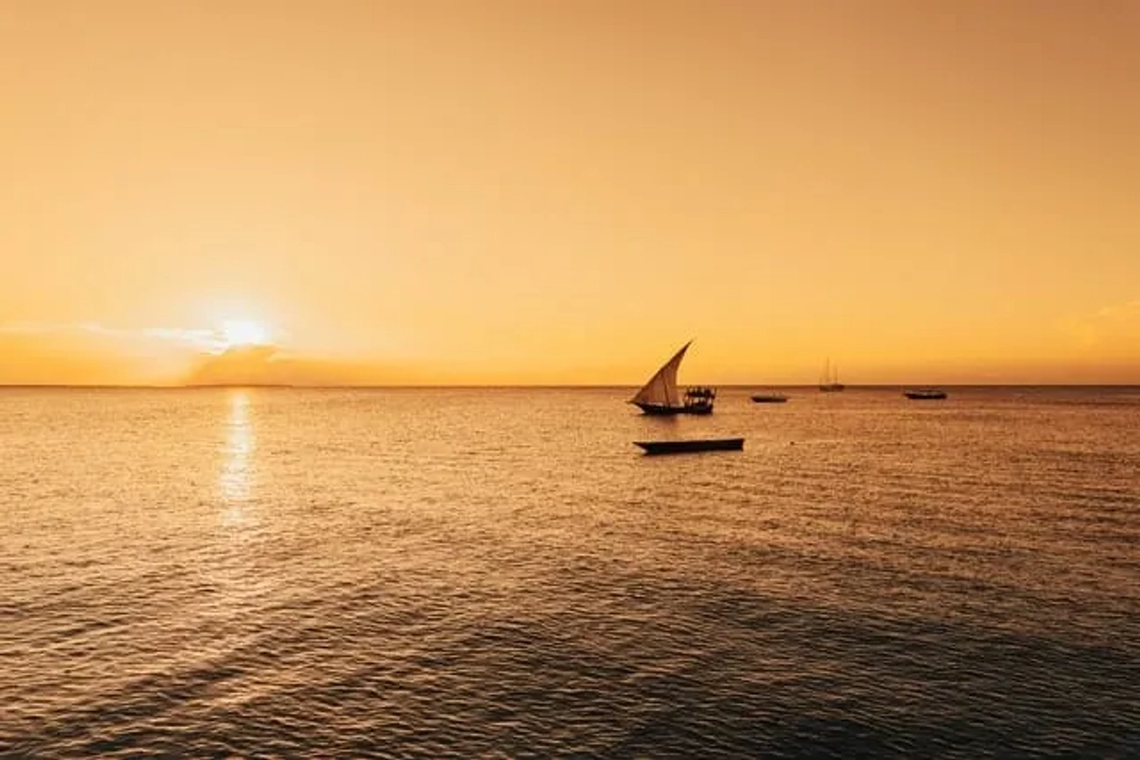 por do sol em zanzibar