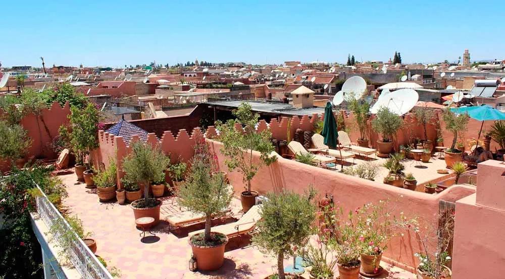 Relajarte en un riad y un hamman