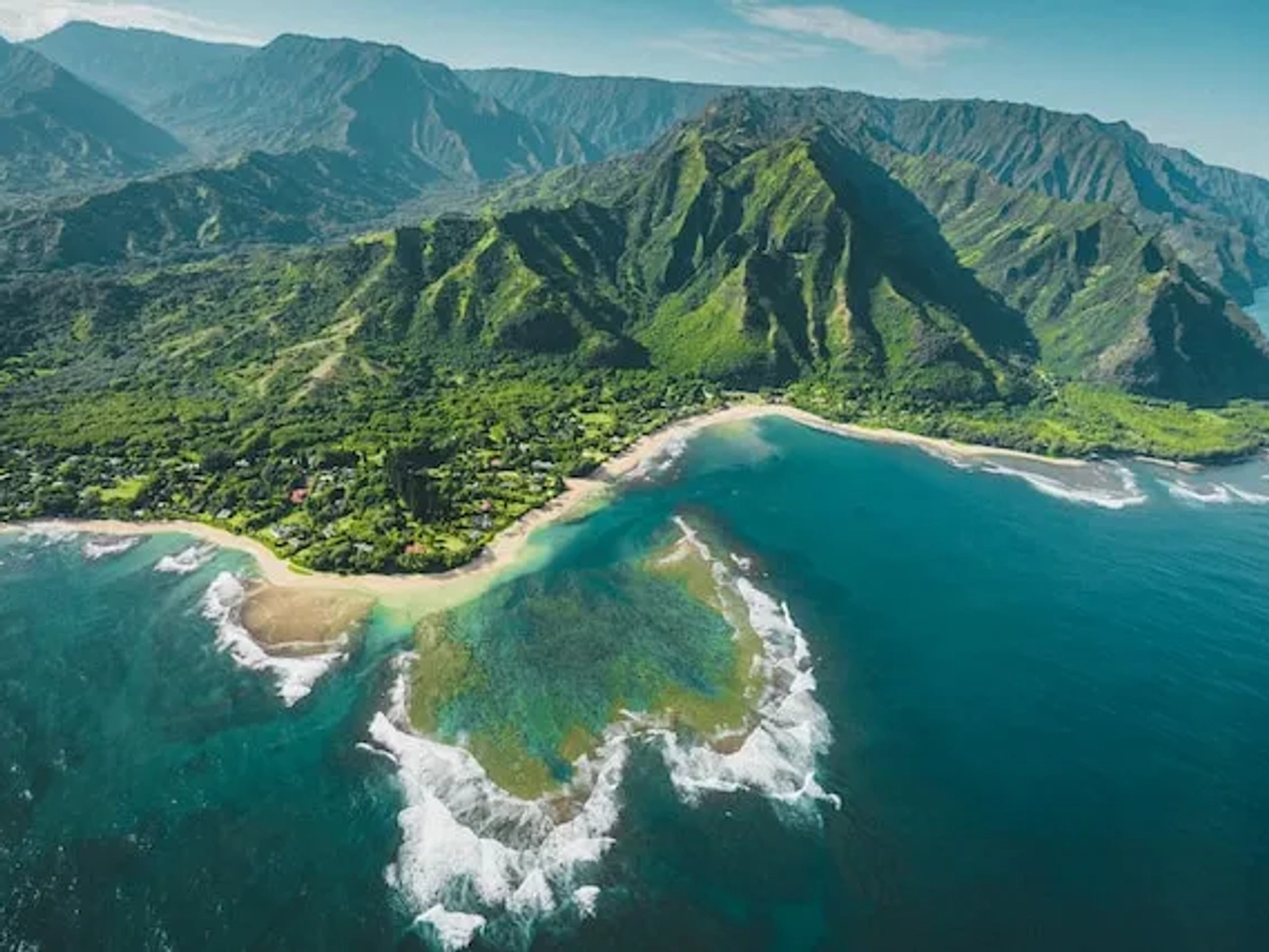 Kauai's seen from above
