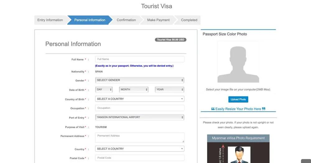 Cuánto tardan en aprobar el visado online de Myanmar
