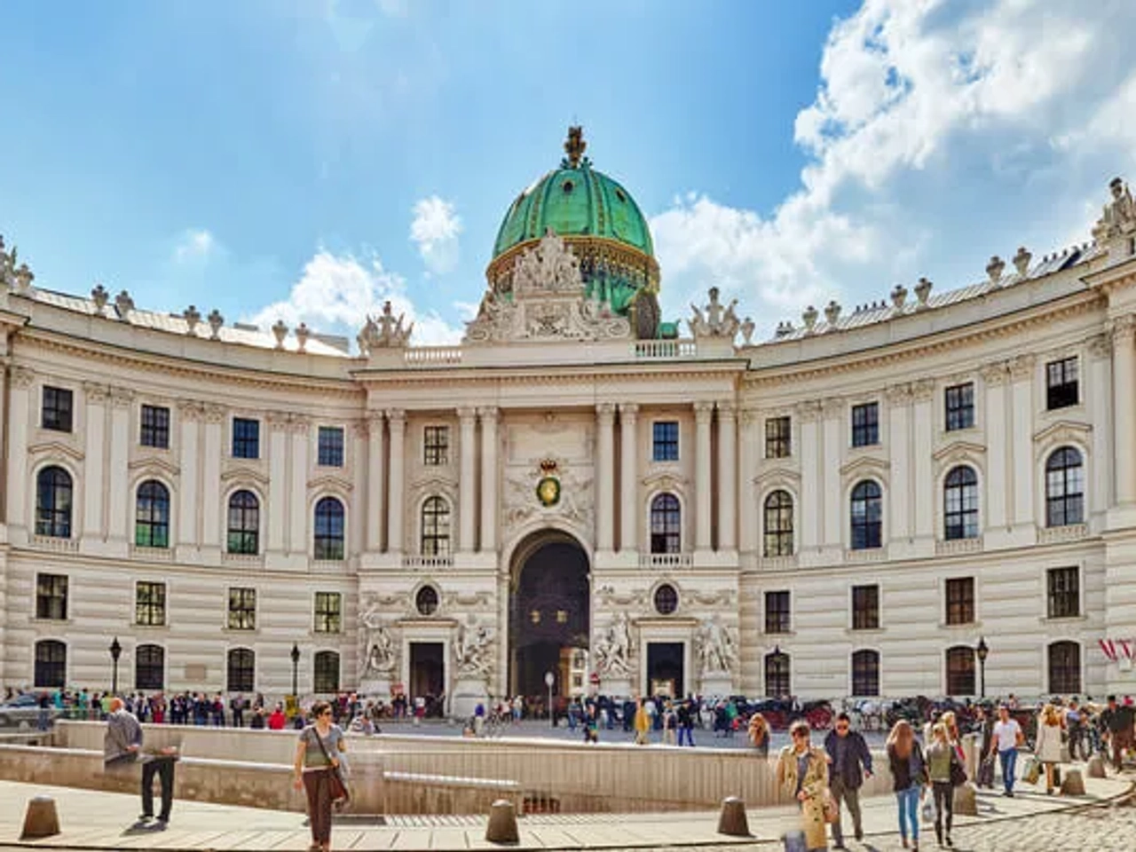 vista panoramica do palacio de hofburg
