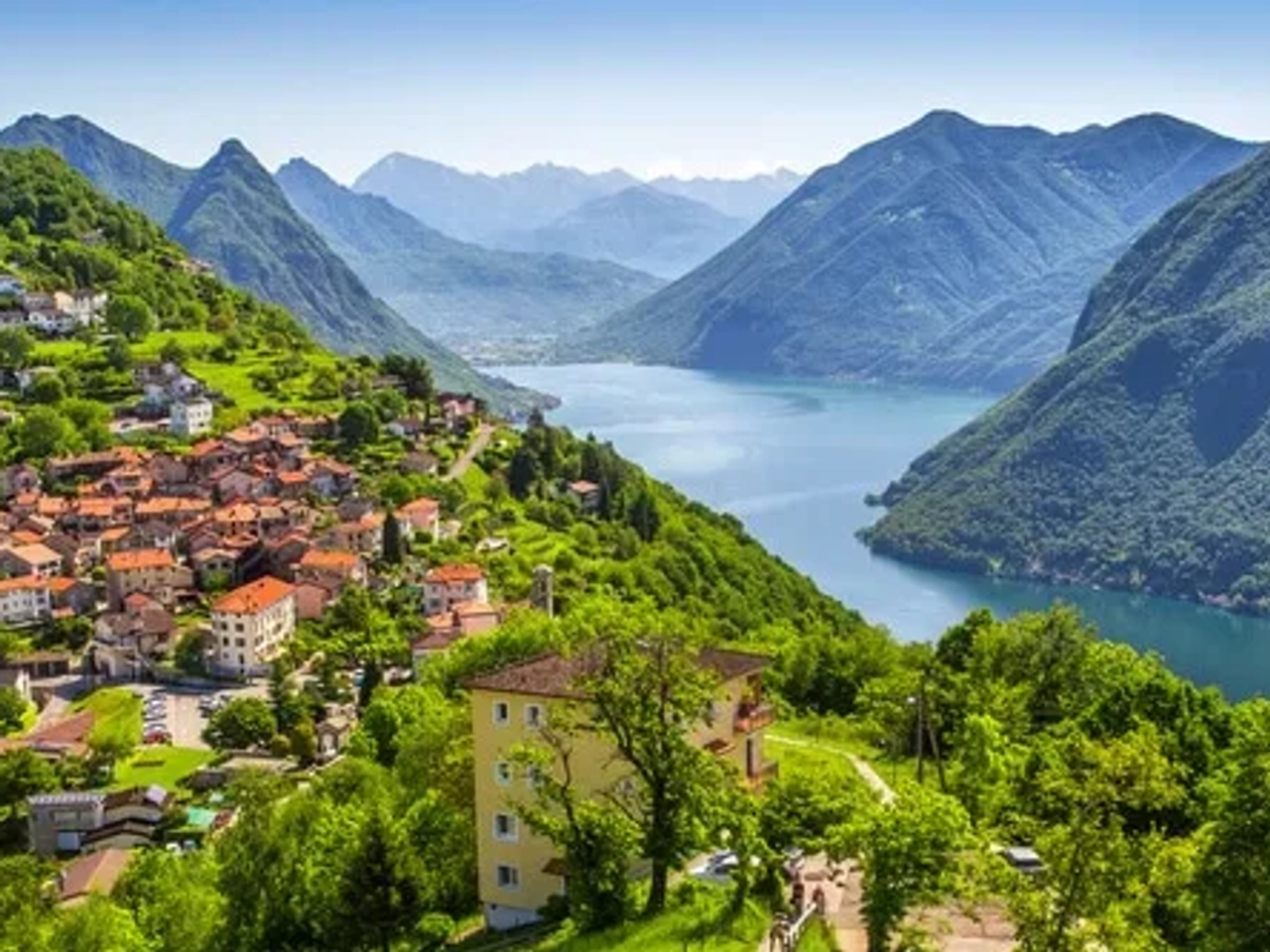 panoramica vila e lago de lugano