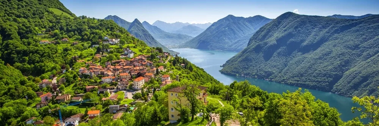 panoramica vila e lago de lugano