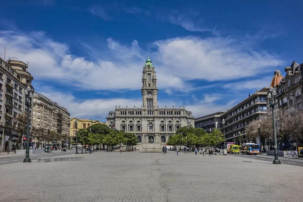 avenida dos aliados e camara municipal do porto