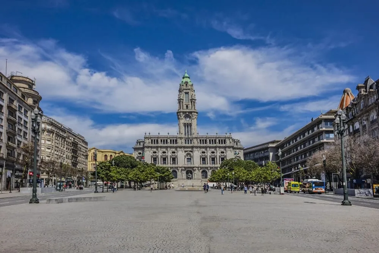 avenida dos aliados e camara municipal do porto