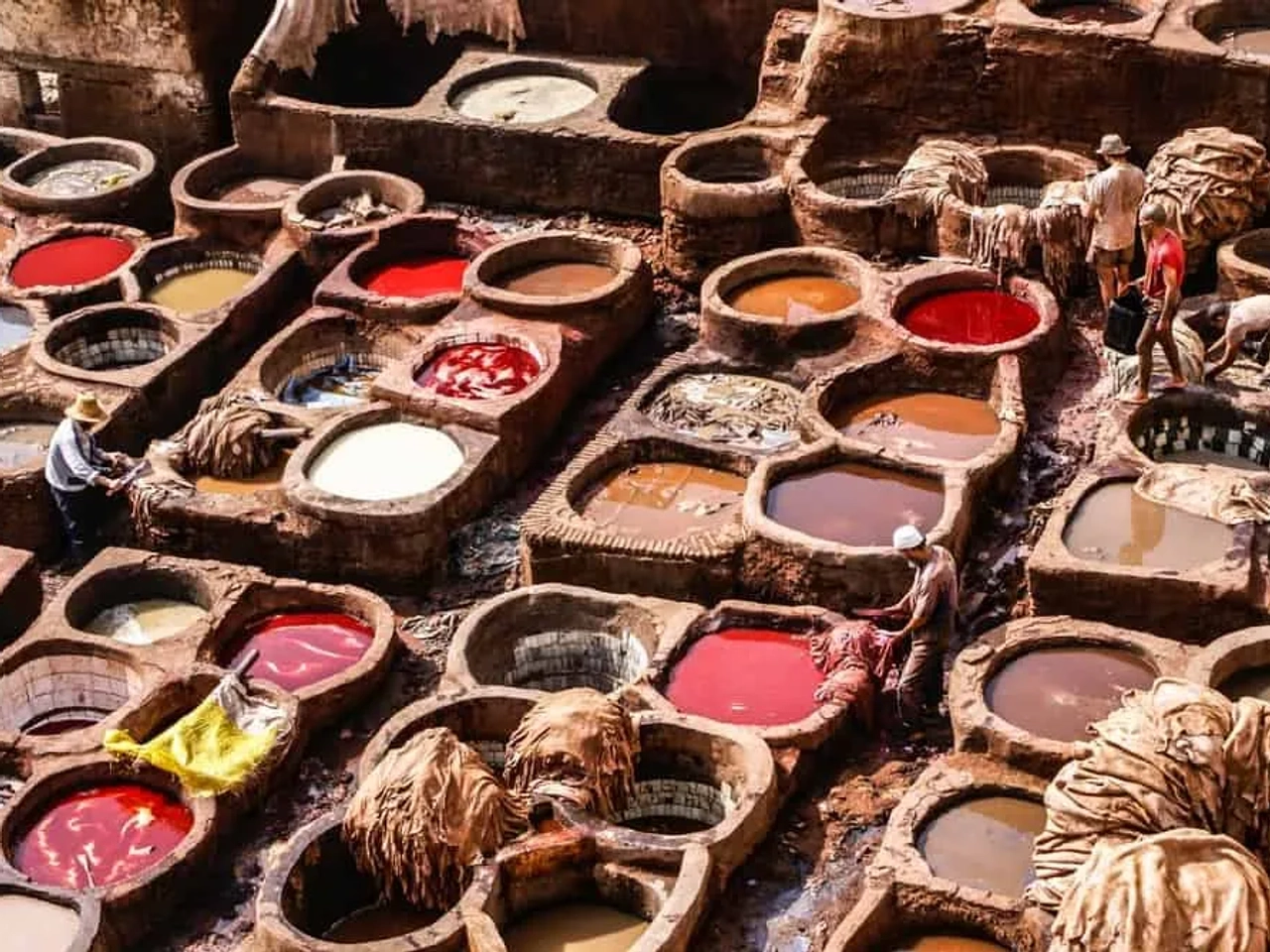 curtidurías de Fez, Marruecos
