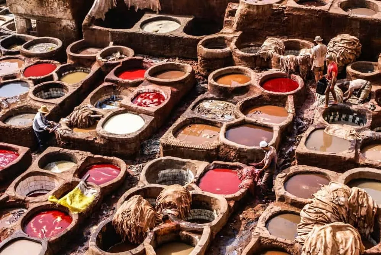 curtidurías de Fez, Marruecos