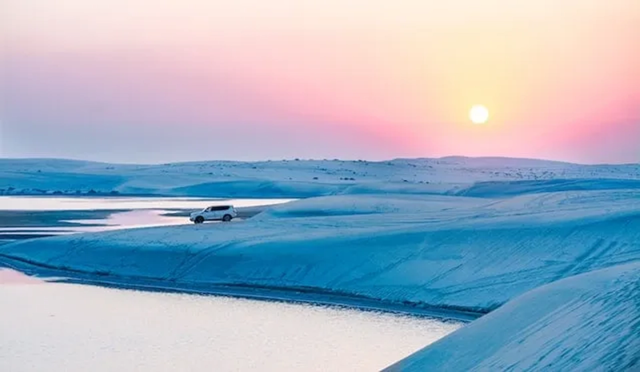sunset no deserto do Catar