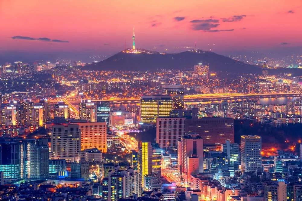 la noche en Corea del Sur