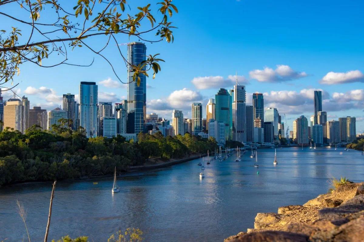 Vista panorâmica de Brisbane junto ao rio Brisbane