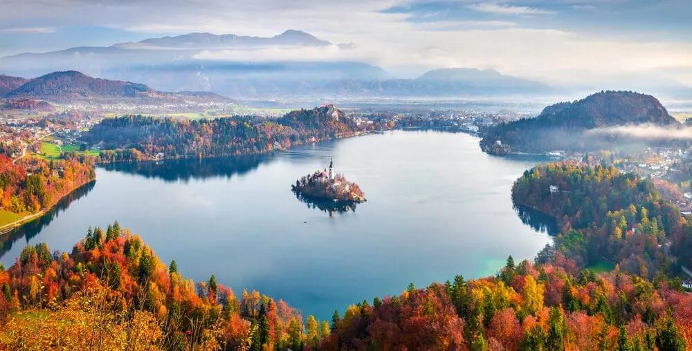 panoramica do lago bled