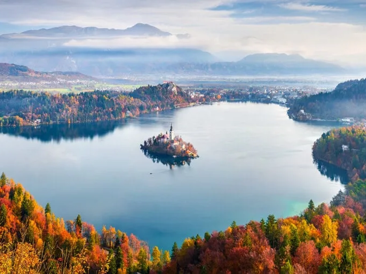 panoramica do lago bled
