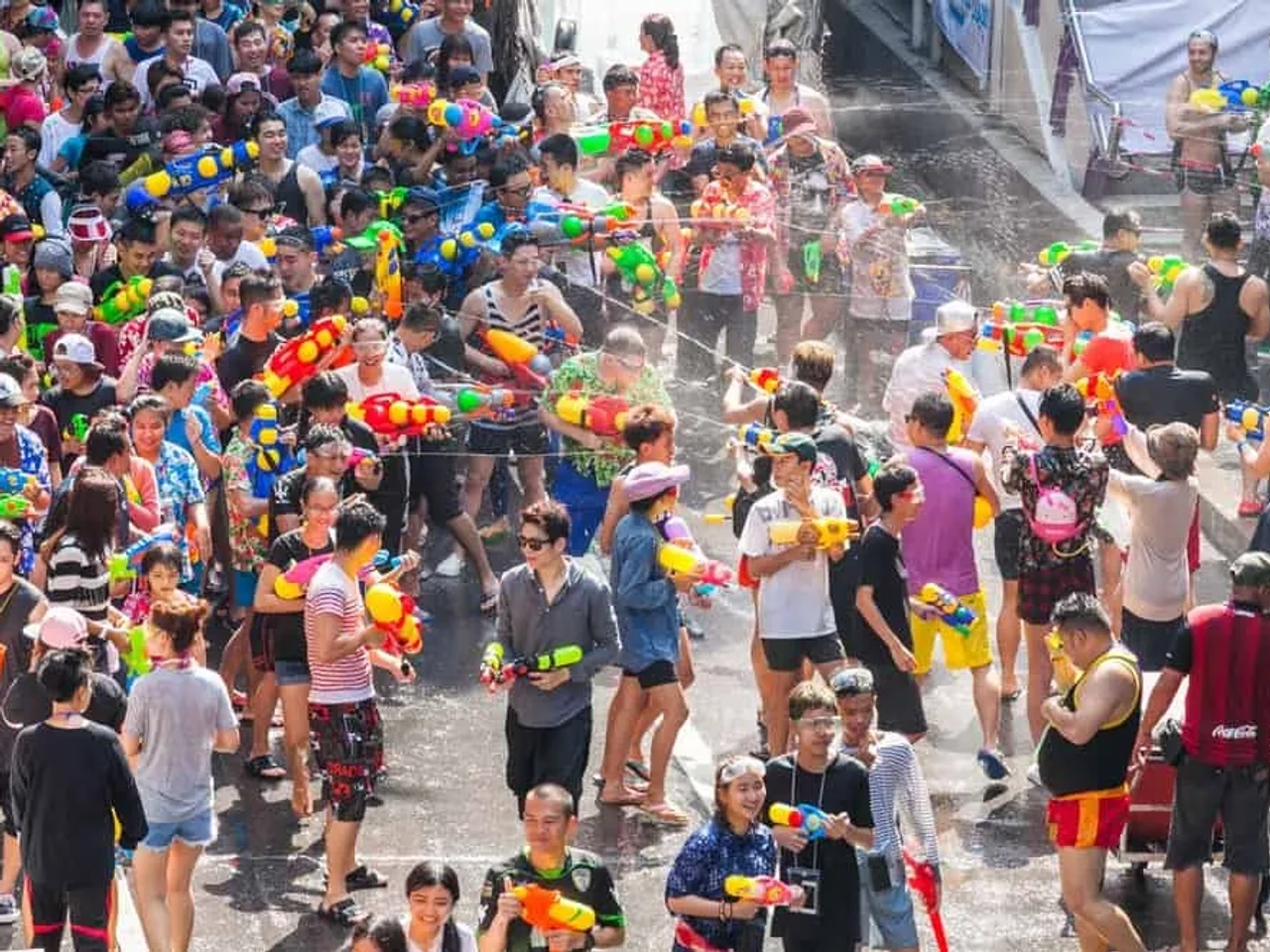 fiesta del agua en Tailandia