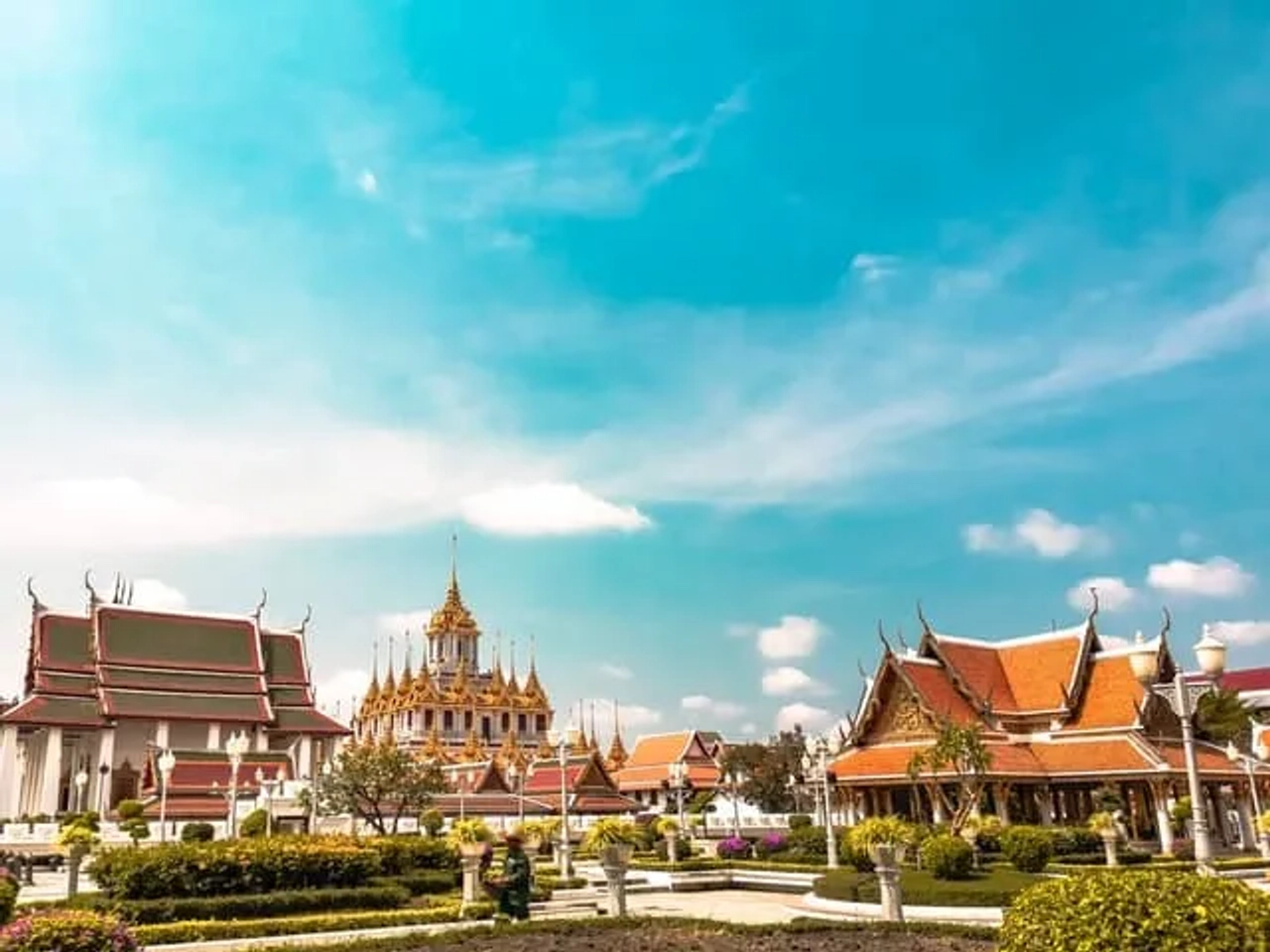 casas tipicas em loha prasat na bangkok
