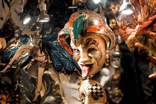 máscara típica de veneza