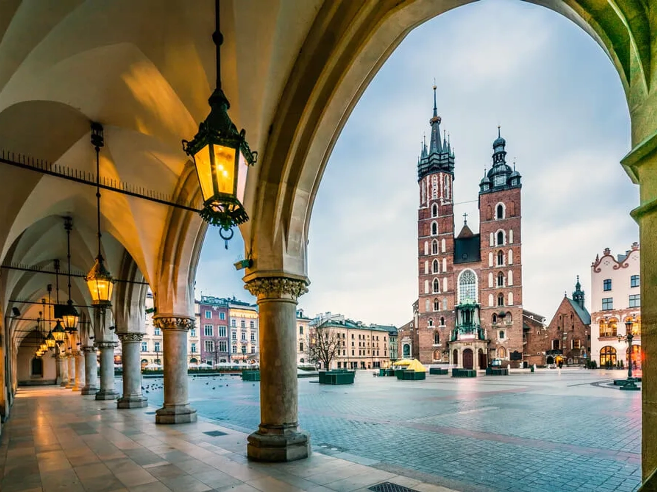 centro da cidade de cracovia