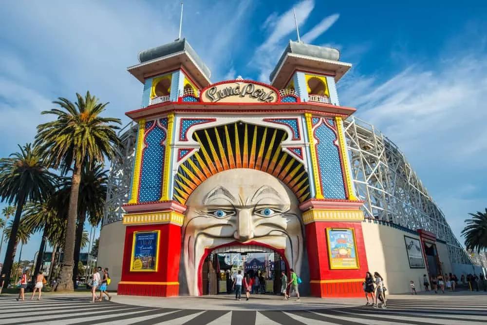 Luna Park de Melbourne junto al Santa Kilda