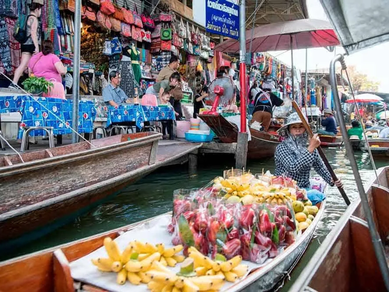 mercado flotante de Damnoen Saduak
