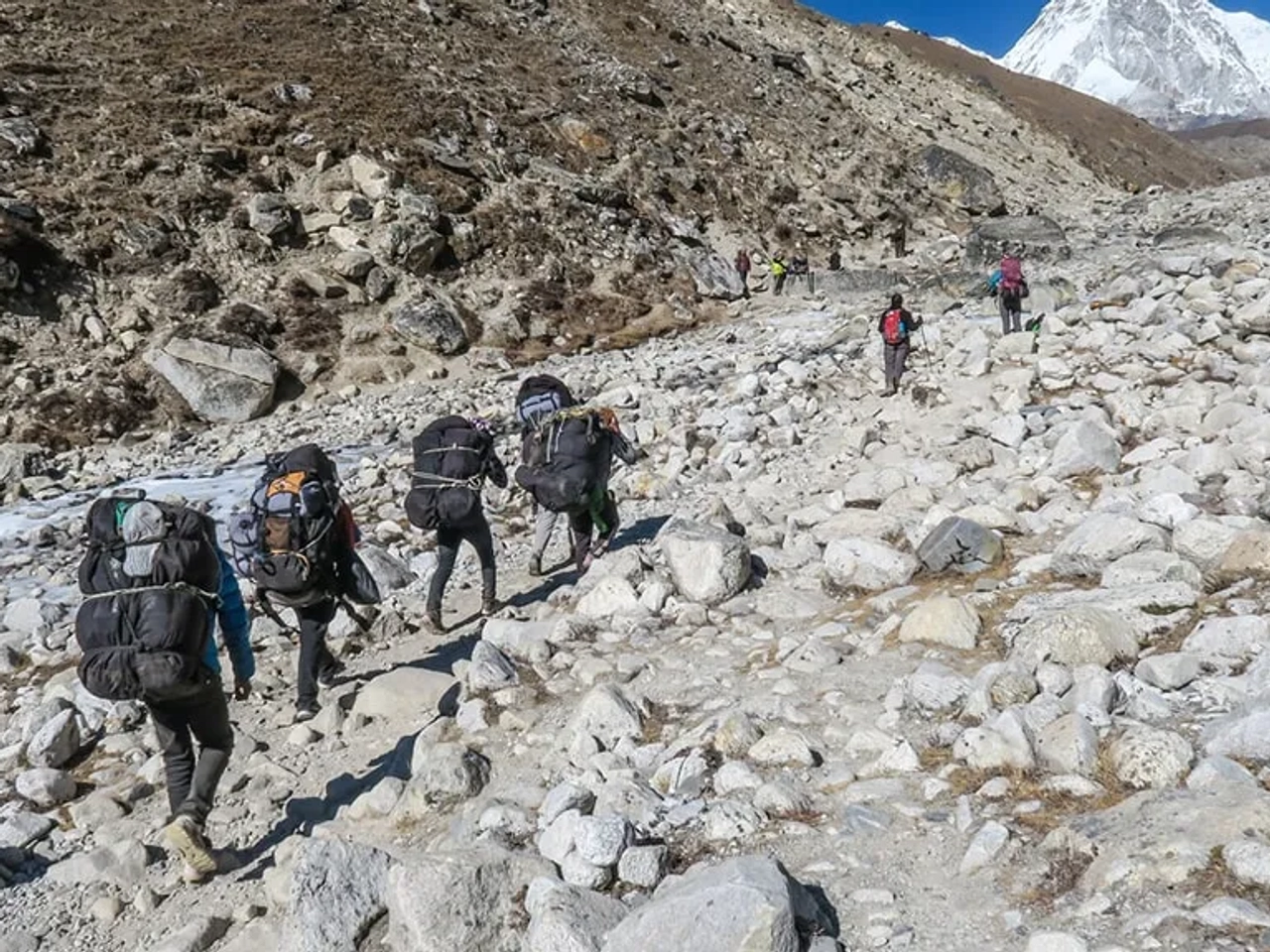 Grupo de trekking Himalaias