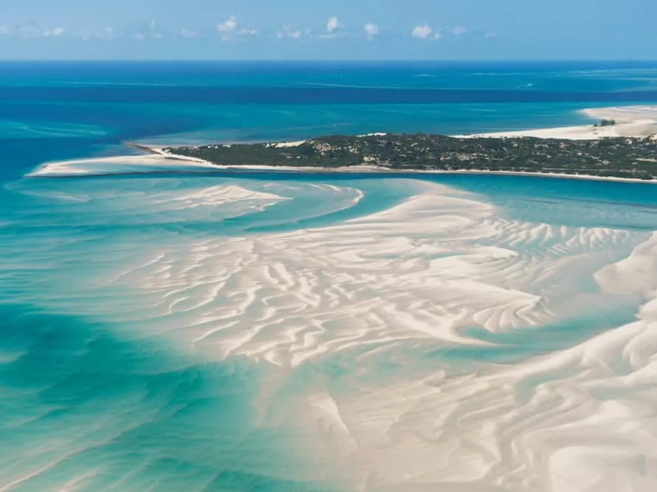 vista aerea da ilha de vilankulo