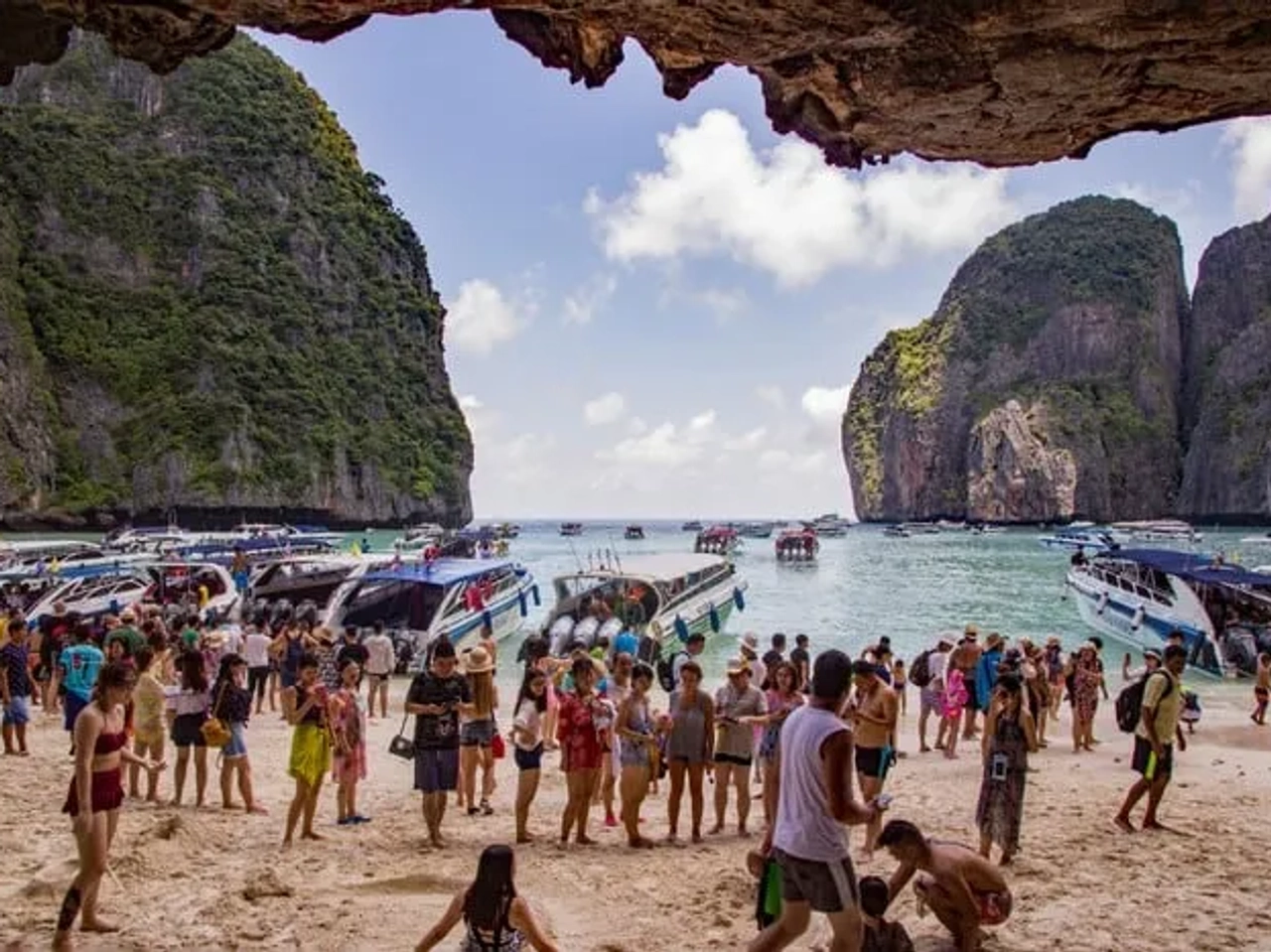 expectativa vs realidad Maya Bay Tailandia