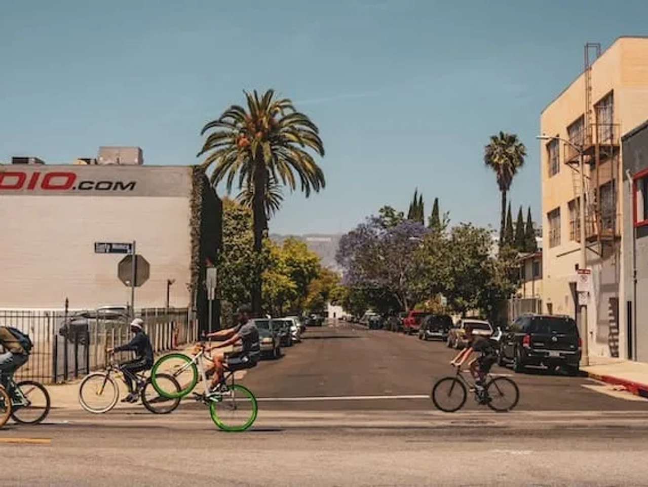 people biking in los angeles
