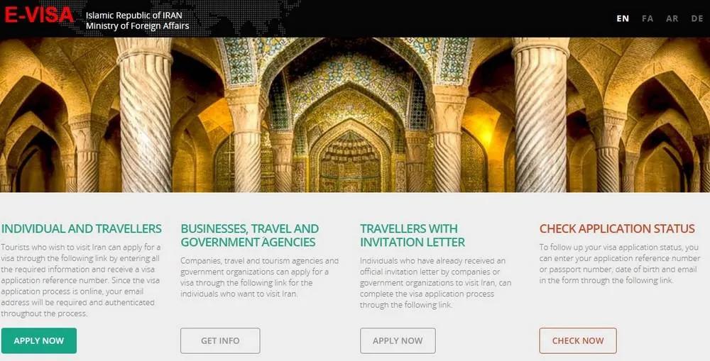 visado de Irán online