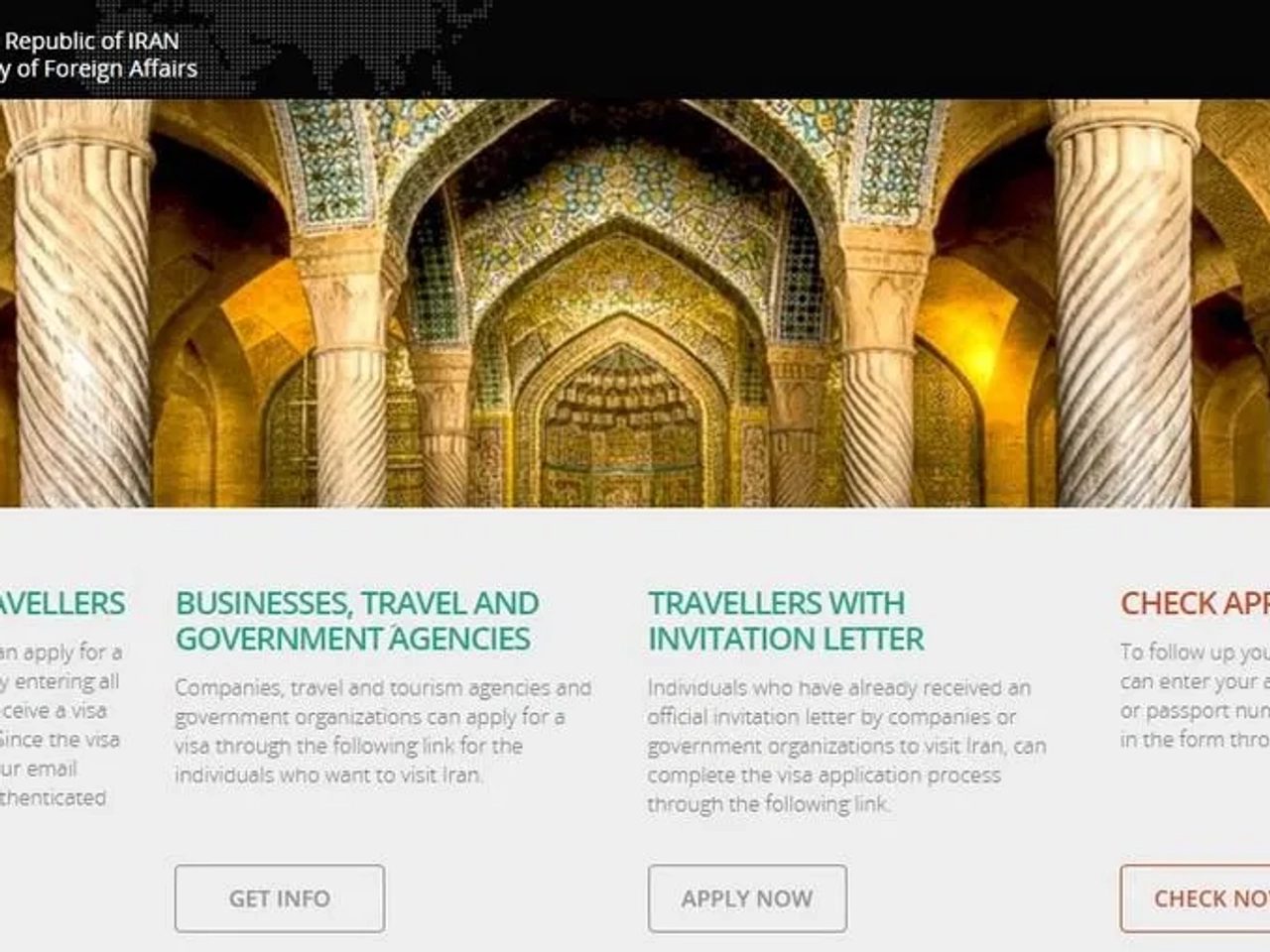 visado de Irán online