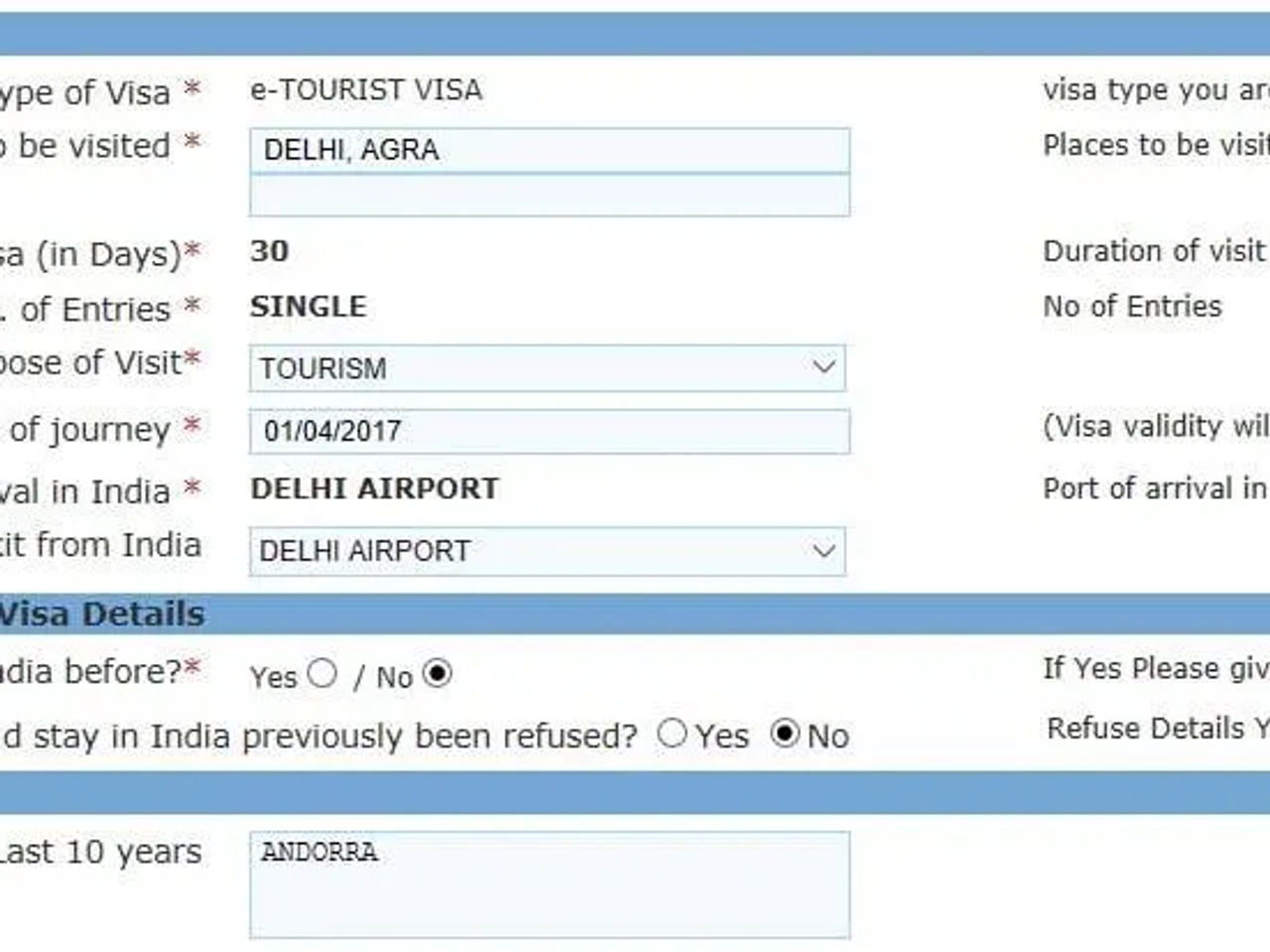 visadon online india