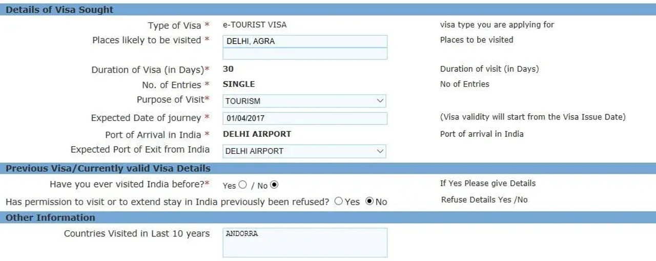 visadon online india