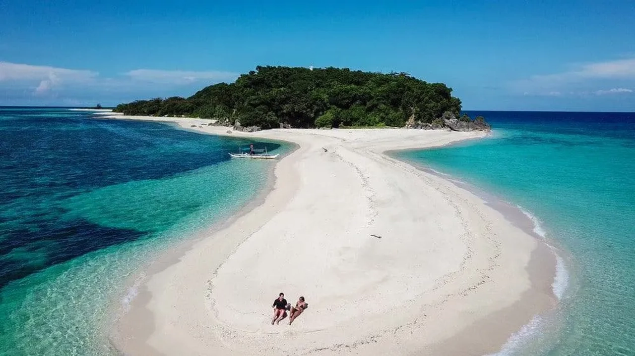 Ilha paradisíaca durante uma viagem pelas Filipinas