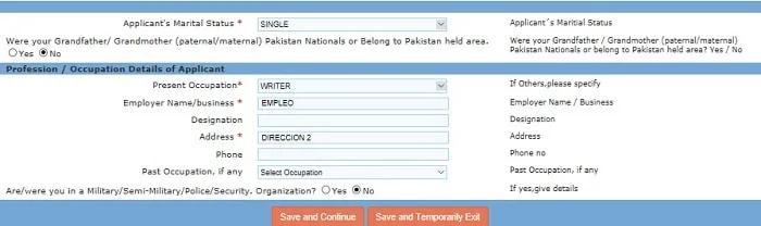 visado online india