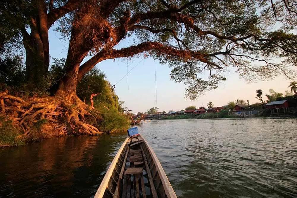 relajarse en el Mekong