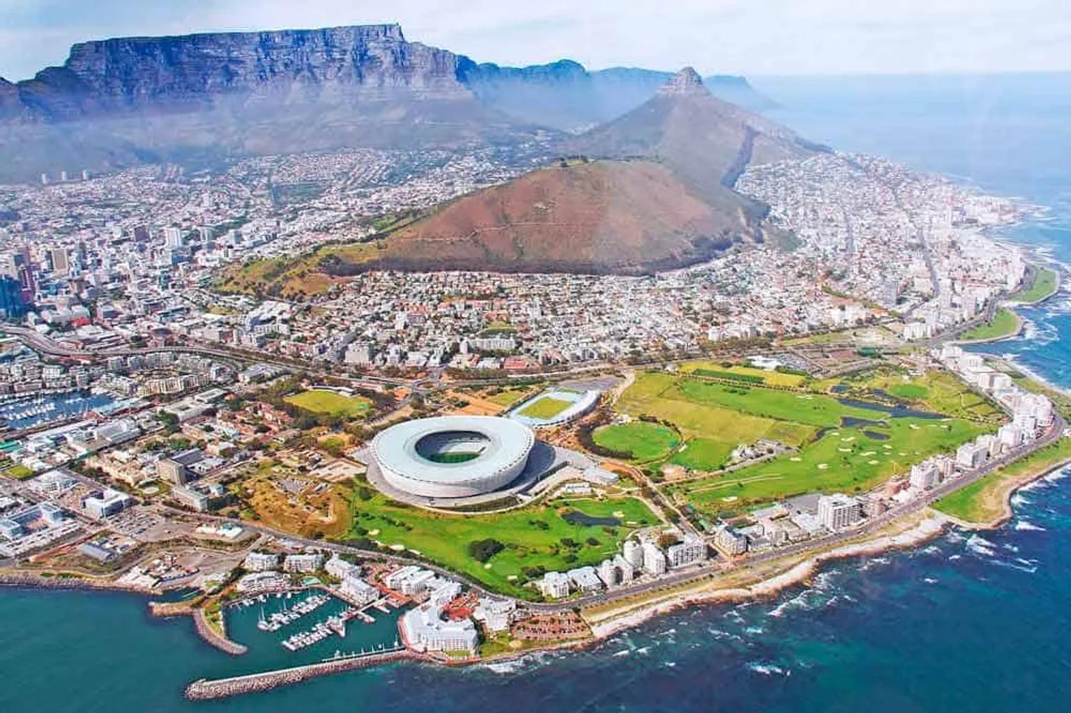 Cape Town vista desde un helicóptero