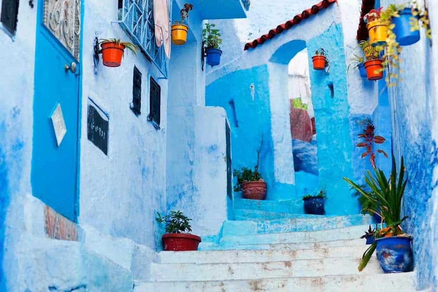 fachadas de colores en Marruecos