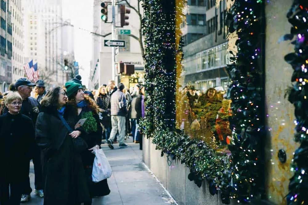 la Quinta Avenida en fiestas navideñas