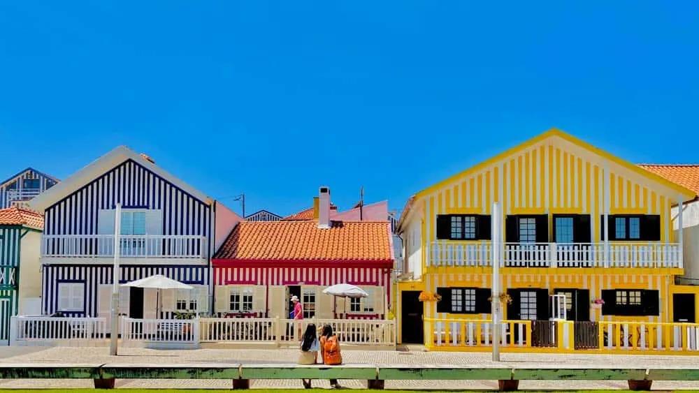 la pintoresca villa de pescadores de Costa Nova