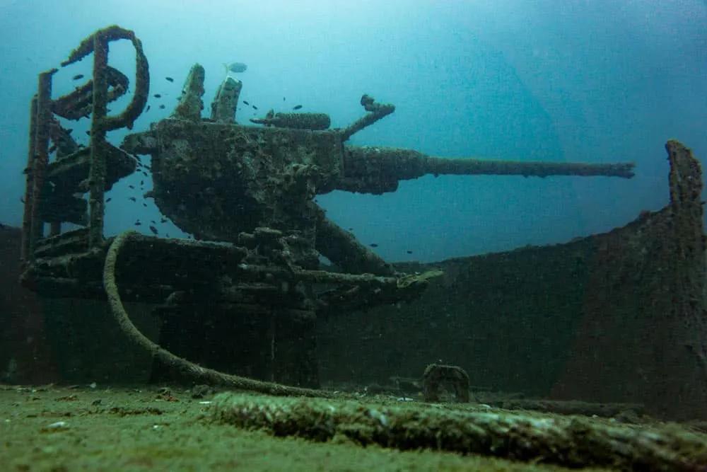 inmersión en pecio de la segunda guerra mundial