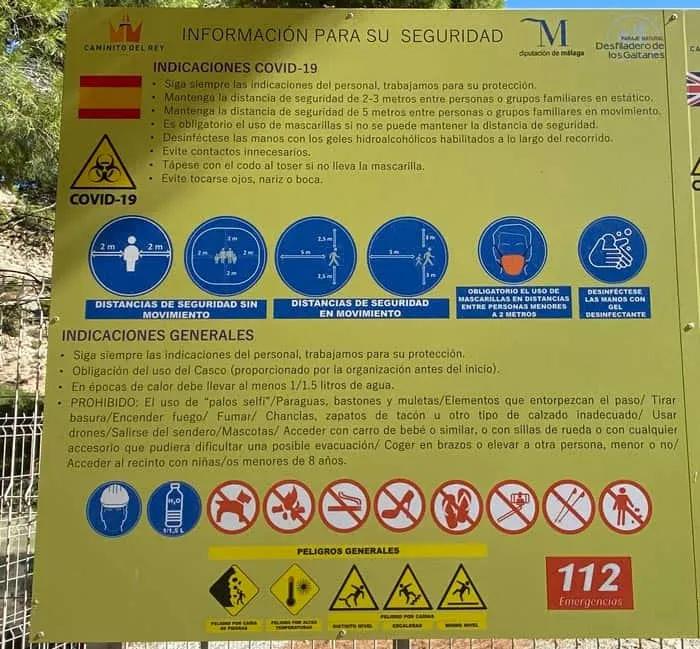 Caminito del Rey y Coronavirus